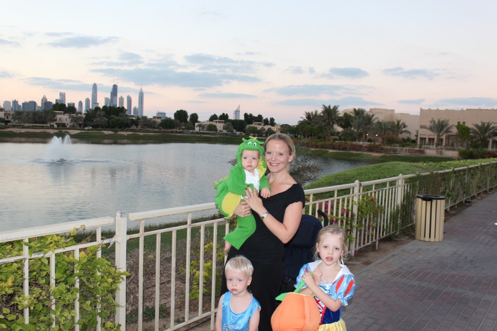 Tindley Gilbert with her three children in Dubai. (Oct. 2012)